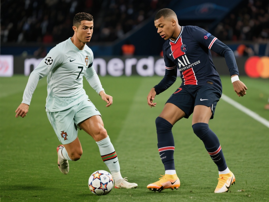 姆巴佩与偶像C罗历史交锋:战绩未尽如人意 当谈及世界足坛的巅峰对决时,C罗与姆巴佩